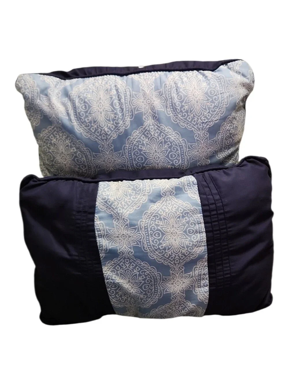 Decorative Blue Medallion Throw Pillow Set Of Two